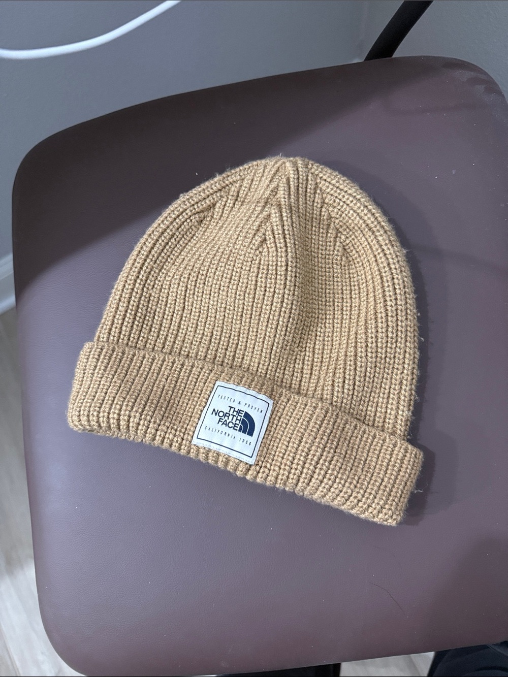 The North Face Camel Ribbed Cuff Beanie